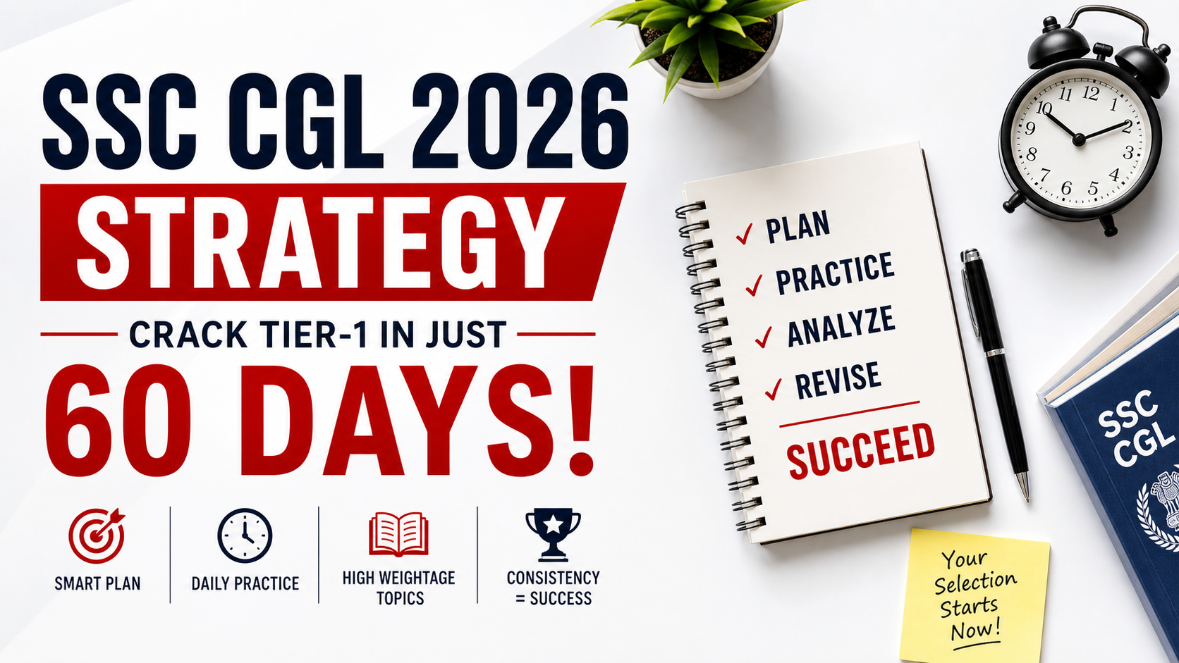 SSC 2026 Strategy: Crack Tier-1 in Just 60 Days